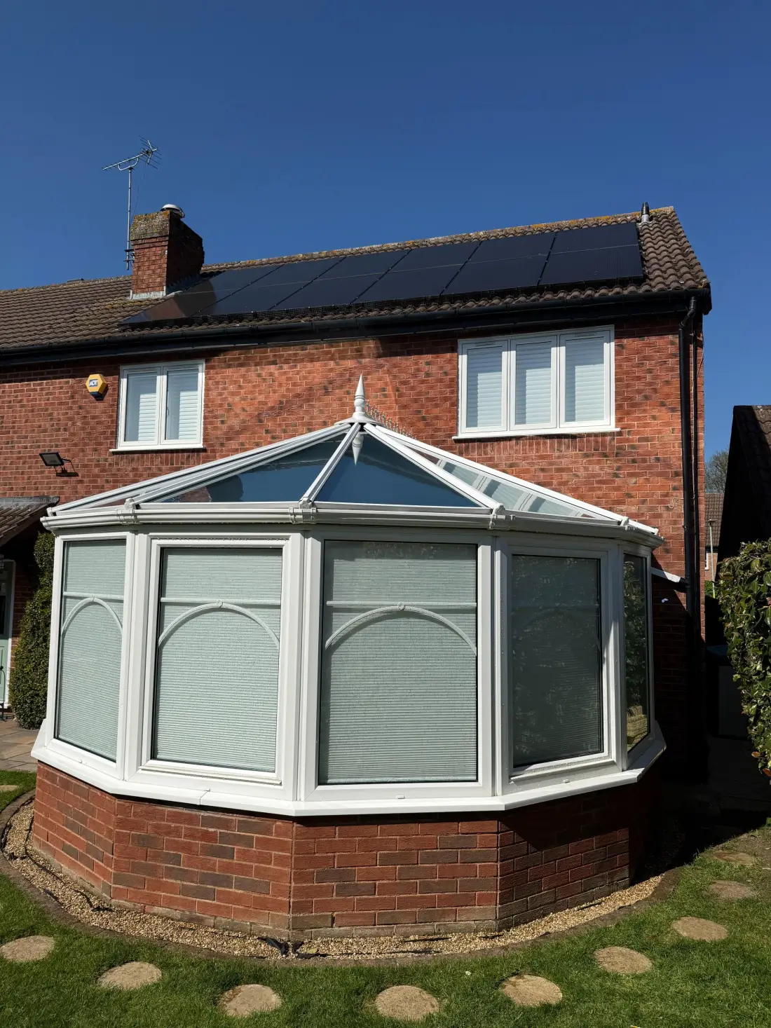 Solar panels installed on a residential roof