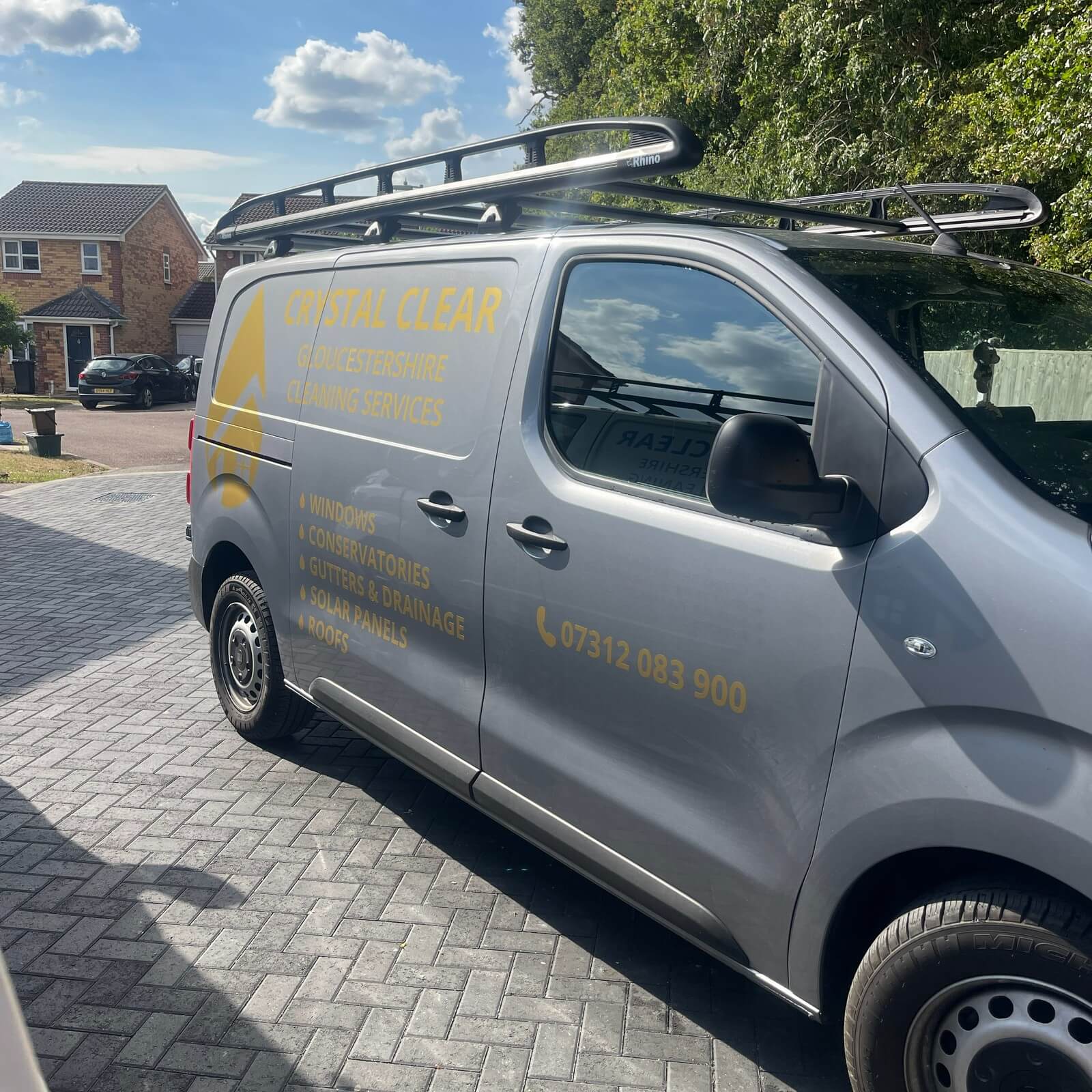 Crystal Clear Gloucestershire window cleaning service van